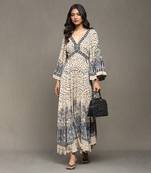 Aarke beige printed dress