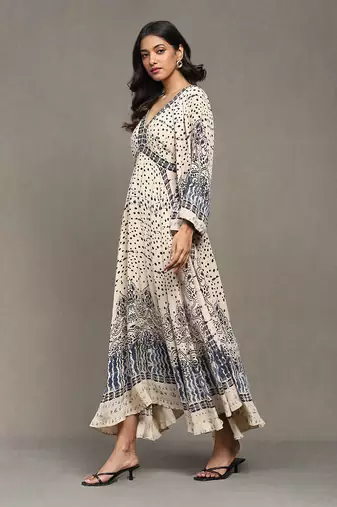 Aarke beige printed dress