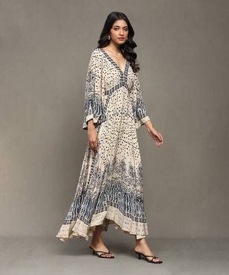 Aarke beige printed dress 3