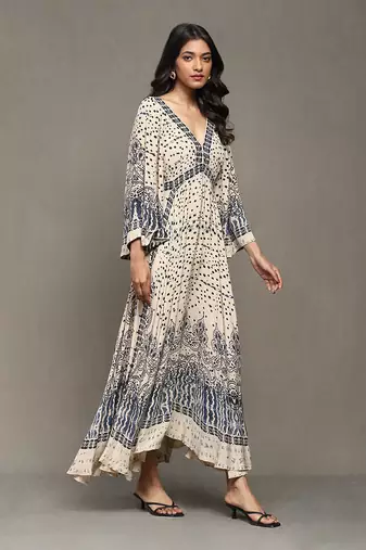 Aarke beige printed dress