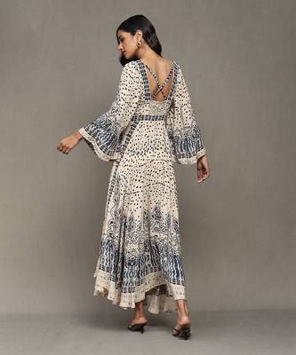 Aarke beige printed dress 4
