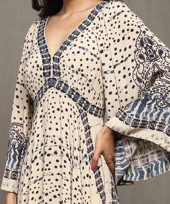 Aarke beige printed dress 5