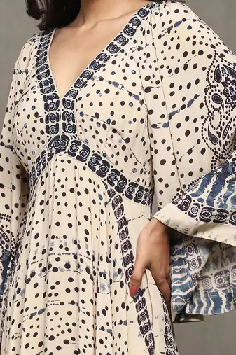 Aarke beige printed dress