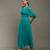 Aarke teal solid long dress