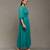 Aarke teal solid long dress
