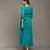 Aarke teal solid long dress