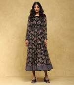 Aarke black botanic print long dress