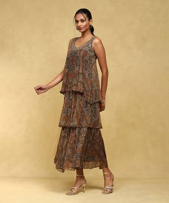 Aarke brown printed dress 2