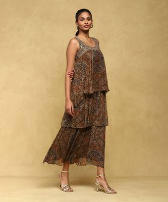 Aarke brown printed dress 3