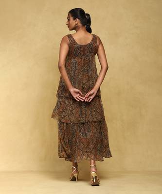 Aarke brown printed dress 4