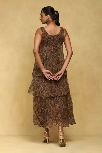Aarke brown printed dress