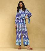 Aarke blue printed viscose jumpsuit