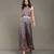 Aarke teal botanic print viscose jumpsuit