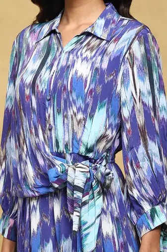 Aarke blue printed viscose jumpsuit