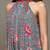 Aarke teal botanic print viscose jumpsuit