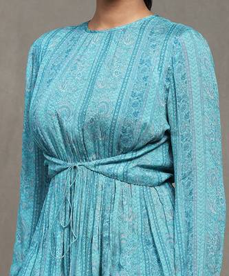 Aarke blue botanic print kurti with palazzo co-ord set 5