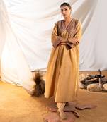 Beige cotton kurta set