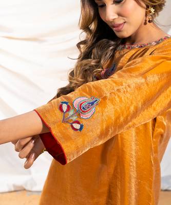Rust cotton kurta set 5