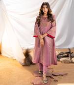Mauve cotton kurta set