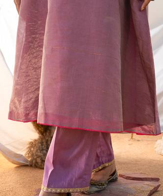 Mauve cotton kurta set 5