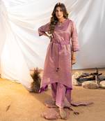 Mauve cotton kurta set