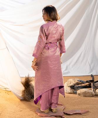 Mauve cotton kurta set 5