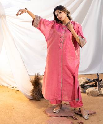 Pink cotton kurta set 2