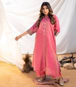 Pink cotton kurta set
