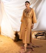 Beige cotton kurta set