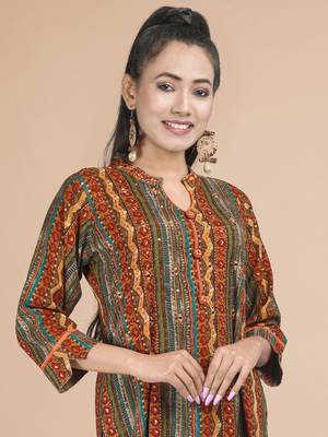 Maahi fabs women abstract bandhani rajasthani straight kurta 3
