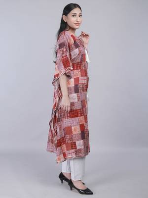 Maahi fabs abstract multi printed khaftan maxy dress | size-m-xxl | pure cotton 3