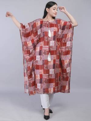 Maahi fabs abstract multi printed khaftan maxy dress | size-m-xxl | pure cotton 4