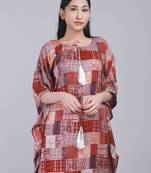 Maahi fabs abstract multi printed khaftan maxy dress | size-m-xxl | pure cotton