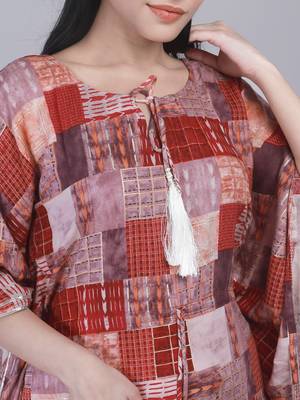 Maahi fabs abstract multi printed khaftan maxy dress | size-m-xxl | pure cotton 5