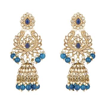stylish traditional handcrafted heavy look kundan & pearls bridal choker necklace jewellery set 3