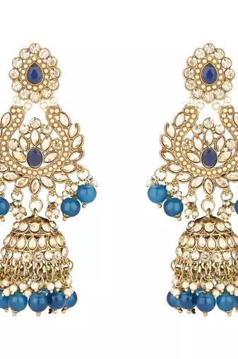 stylish traditional handcrafted heavy look kundan & pearls bridal choker necklace jewellery set