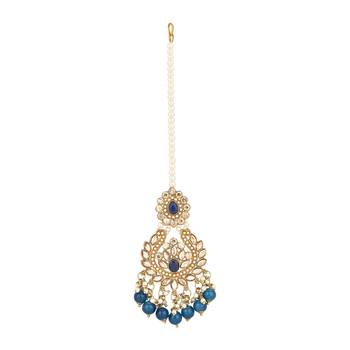 stylish traditional handcrafted heavy look kundan & pearls bridal choker necklace jewellery set 4