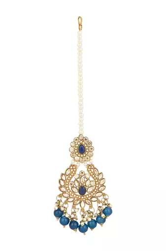 stylish traditional handcrafted heavy look kundan & pearls bridal choker necklace jewellery set