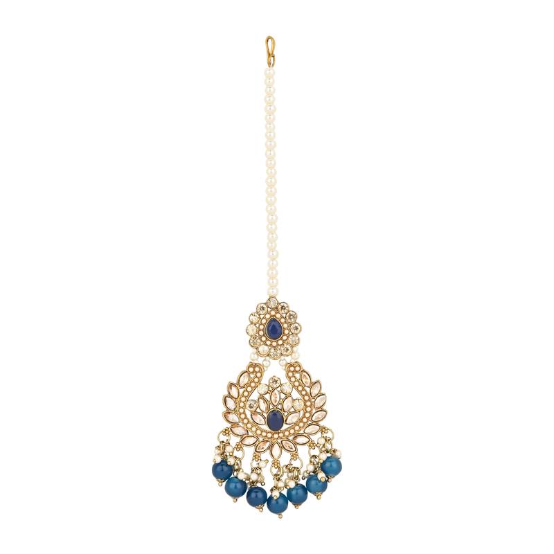 stylish traditional handcrafted heavy look kundan & pearls bridal choker necklace jewellery set