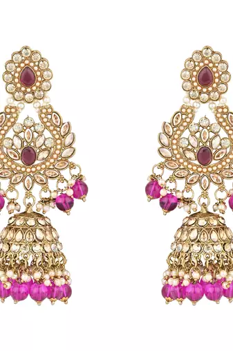 stylish traditional handcrafted heavy look kundan & pearls bridal choker necklace jewellery set