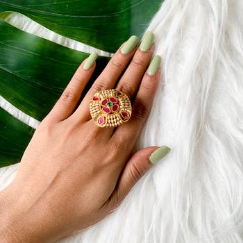 antique traditional ethnic classic style adjustable comfort fit finger ring  for women & girls  2