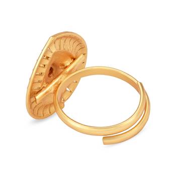 traditional  kundan & pearls teardrop shape adjustable finger ring for women & girls  4