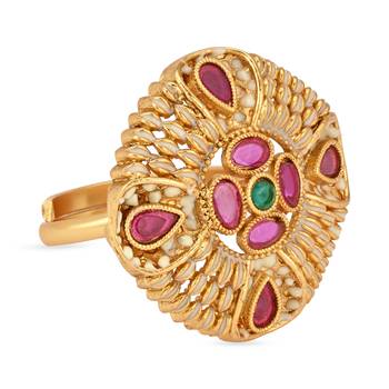 antique traditional ethnic classic style adjustable comfort fit finger ring  for women & girls  3