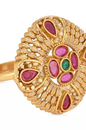 antique traditional ethnic classic style adjustable comfort fit finger ring  for women & girls 