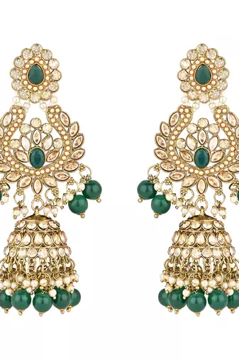 stylish traditional handcrafted heavy look kundan & pearls bridal choker necklace jewellery set 