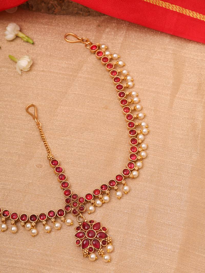 Traditional Kundan Maang Tikka