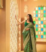  Green Silk Blend Sarees With Blouse