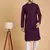 Tabard cotton full sleeve regular fit embroidry purple kurta for men