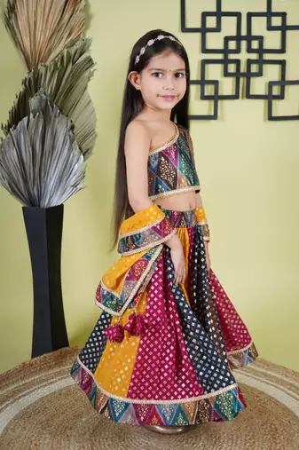 Multicolour Lahnga Choli  