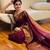 Maroon Woven Faux Kanjivaram Silk Saree With Blouse Piece